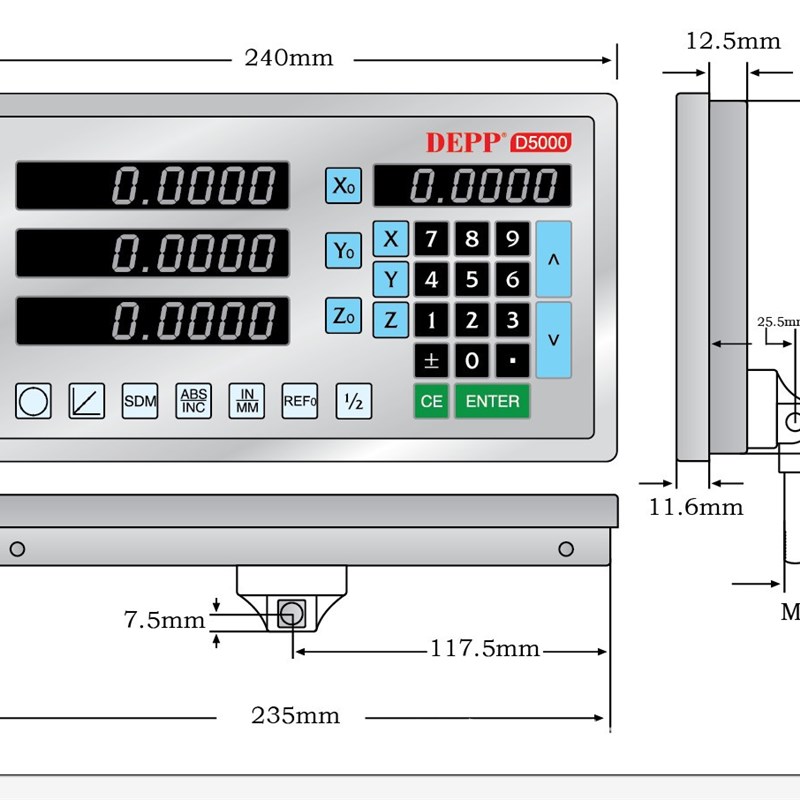 DEPP德普 D5000球栅数显表  NEWALL 数显表DP700 - 图1