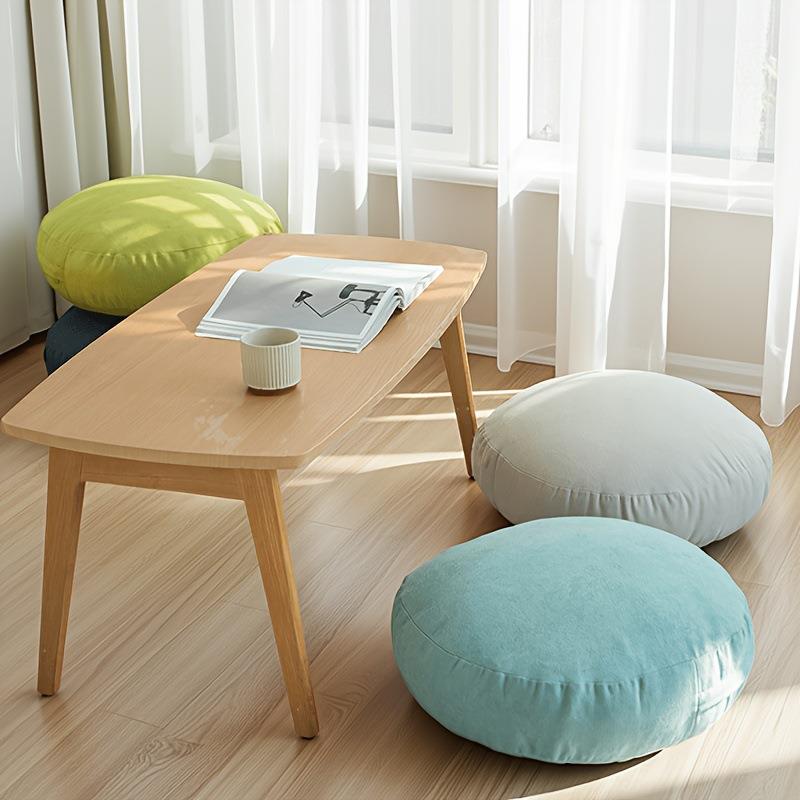 Japanese style cushion fabric thickened round tatami mat bay window mat linen floor cushion futon meditation butt cushion