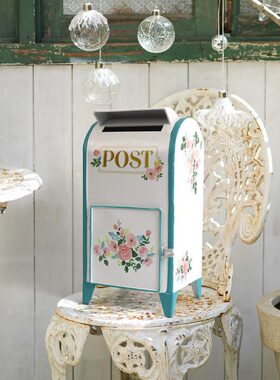 森得源夏季新款欧式站立式信箱桌面摆件家居饰品收纳盒花园杂货箱