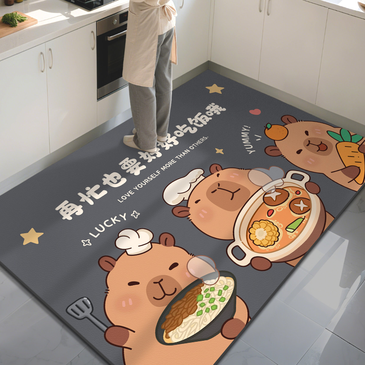 厨房地垫防滑防油脚垫防水免洗可擦pvc家用地毯满铺耐脏垫子定制,淘宝优惠券,粉丝福利购,淘宝优惠卷