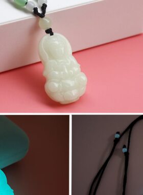 【观音佛】夜光石夜明珠观音佛弥勒佛百搭款情侣一对情侣项链礼物