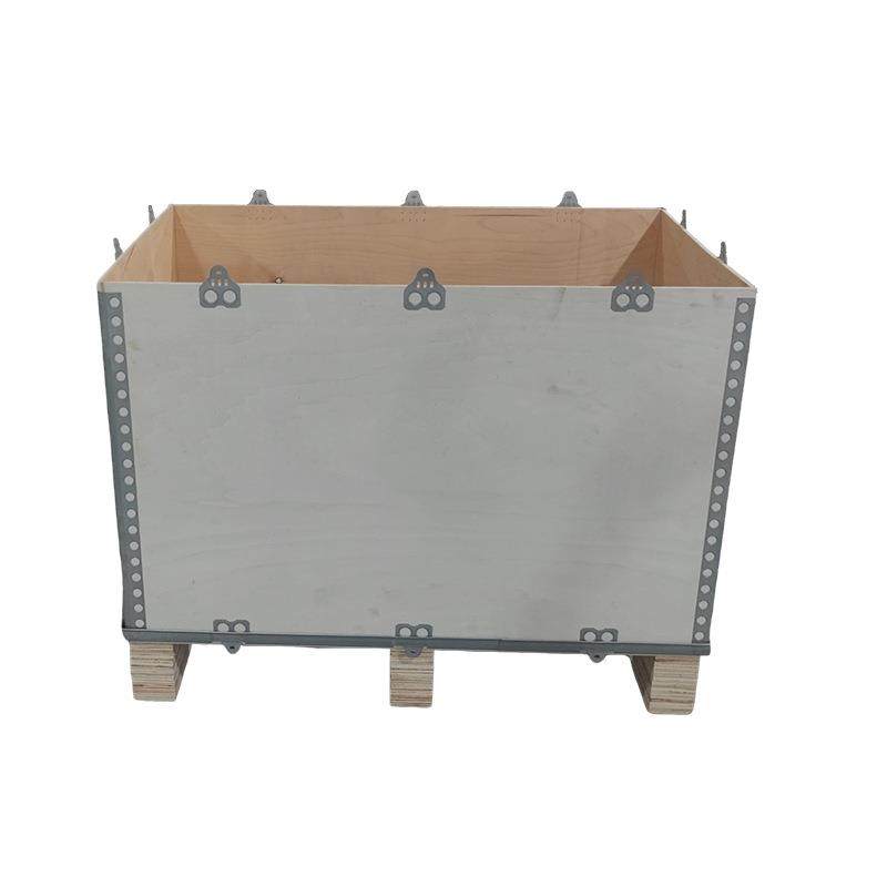 免熏蒸可折叠钢边箱厂家直供物流运输钢带箱包装木箱 - 图2