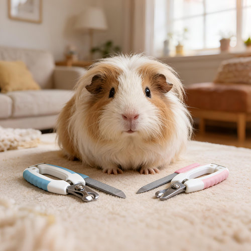 宠物兔指甲剪套装荷兰猪豚鼠兔子用品小宠剪刀锉刀2色选 - 图0