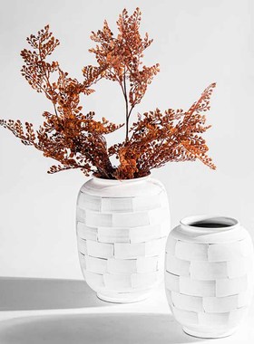 新中式手工陶瓷桌面摆件售楼处样板间客厅酒店玄T关处花器装饰摆