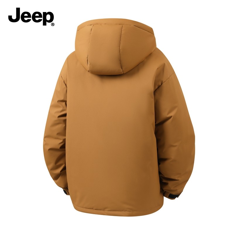 JEEP/吉普羽绒服男冬季户外连帽宽松外套外防风防水保暖冲锋衣