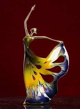 全铜雀之舞者摆件现代轻奢高x档客厅酒柜玄关装饰品新房子乔迁礼