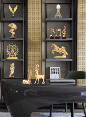 电视酒柜装饰品摆件轻奢高档家居客厅玄关办公Q桌面高端大气上档