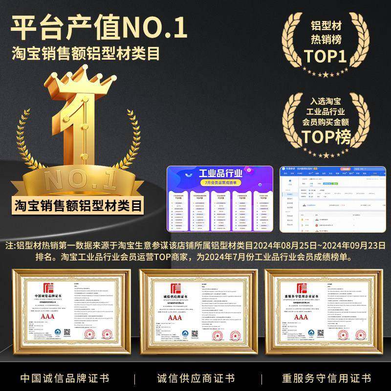 工业铝型材国标4080铝合金铝材重轻型40*80方管工作台流水线配件,淘宝优惠券,粉丝福利购,淘宝优惠卷