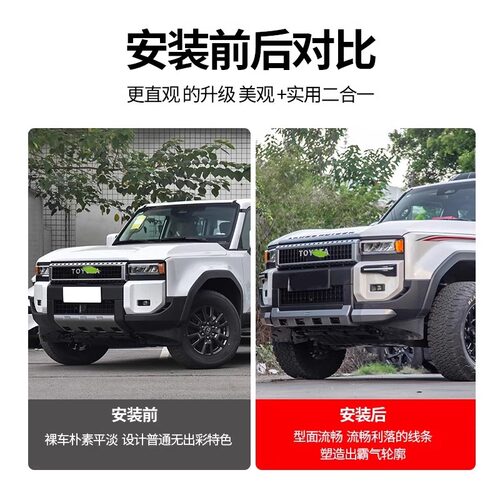 适用普拉多LC250原厂款蒙娜丽莎套件新霸道前后杠包围轮眉改装件 - 图3