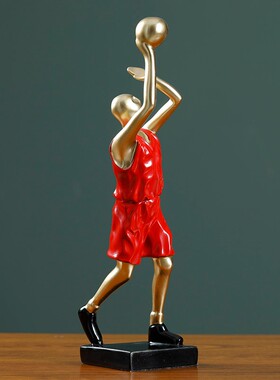 现代简约创意篮球摆件家居电视酒柜装饰H品男孩办公室轻奢高档摆