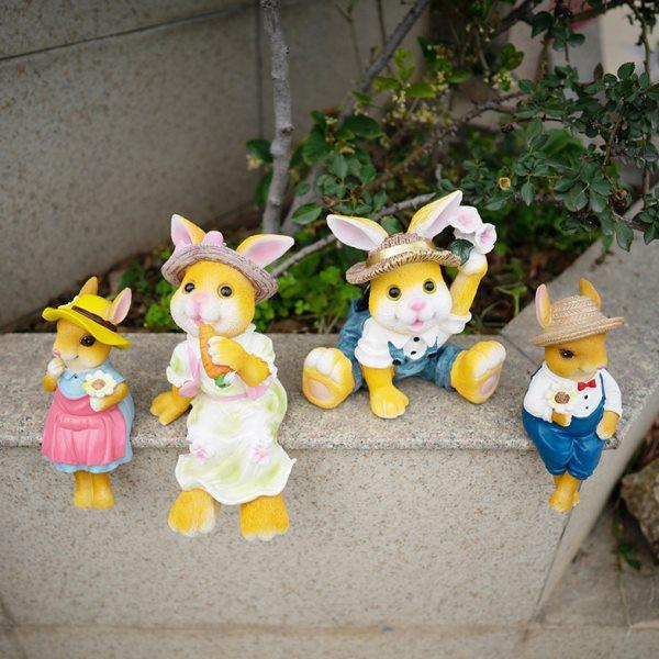 户外花园创意树脂可爱坐姿卡通兔子布置摆设庭院造景园艺装饰摆件,淘宝优惠券,粉丝福利购,淘宝优惠卷