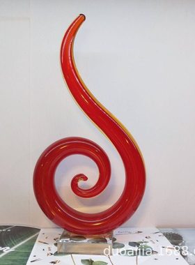 网红创意玻璃摆件现代简约玻璃抽象摆件玄关摆件个性软装摆件