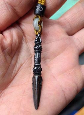 亚青天铁金刚杵吊坠民族风金刚厥随身男女通用小吊项坠法器配饰