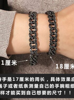 时尚古巴戒指锆石潮流男女指环尾戒嘻哈街头个性配饰七夕礼物