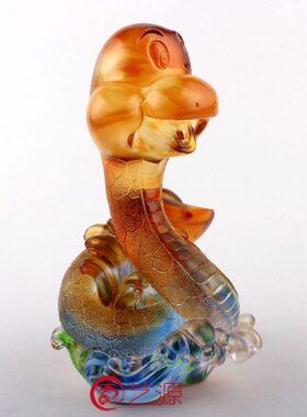 卡通高档生琉璃创意工艺品摆件艺术品孩子蛇肖送饰家居摆生日礼物