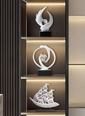 现代简约酒柜装饰品摆件轻奢x高档客厅电视餐边柜家居软装高端大