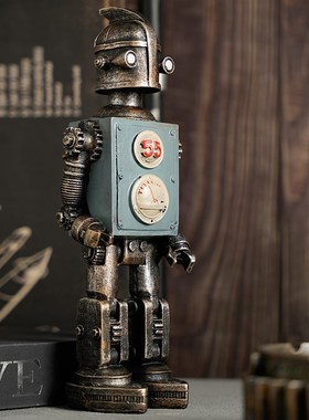 机器人复古摆件家k居创意机械工业风酒吧咖啡厅餐厅酒柜橱窗装饰