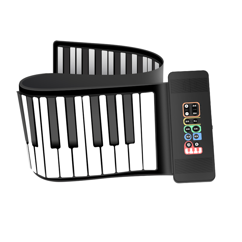 电子软手卷钢琴88键盘加厚专业版宿F舍简易折叠便携式女初学者幼 - 图0