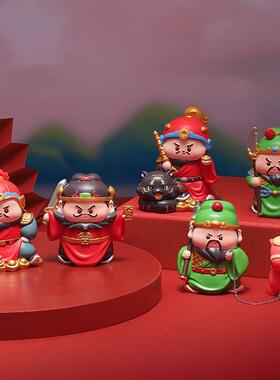 财神爷摆件办公室桌面装饰品工位玄学招财中控台汽车内饰品小礼物