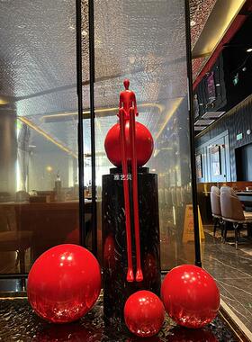 抽象长腿物雕塑 现代风格钢 酒店大堂装饰雕塑