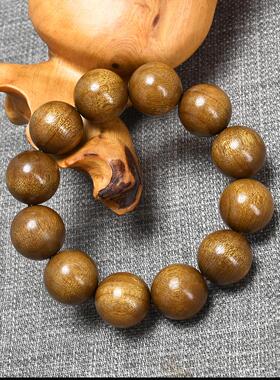 四川小叶桢楠木2.0手串文玩拆房料乌金底阴沉金丝楠念珠情侣款