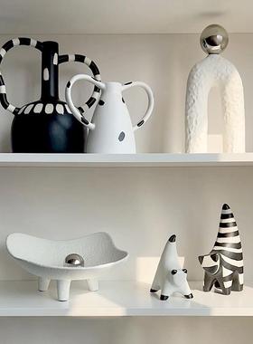 意式轻奢风客厅酒柜书房装饰摆饰个性艺术样板房酒店软装