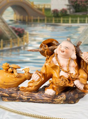 大肚笑弥勒佛菩萨摆件招财佛像供奉家居用客厅玄关办公室乔迁礼品