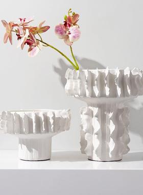左顾现代简约陶瓷花瓶摆件样板间售楼处工作室客厅玄关家居装饰品