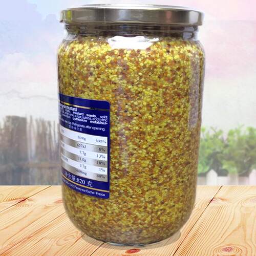 雷恩整粒芥末籽酱820g辛辣解腻荤菜沙拉寿司料理第戎法式西餐调料 - 图0