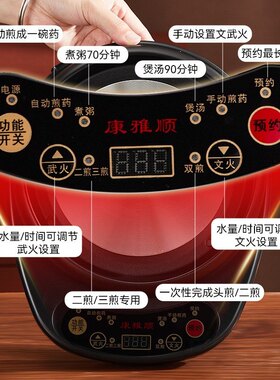 康雅顺中药煎药壶全自动电煎壶家用陶瓷熬药锅多功能中药煲药罐熬