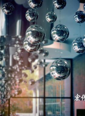 【全国包邮】201不锈钢精品镜面空心球 圆球装饰浮球金属球圣诞球