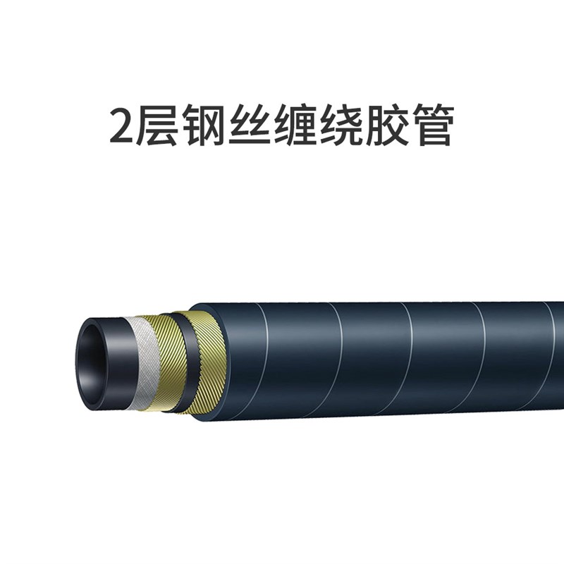 SAE100R12 EN856 4层6层液压软管钢丝缠绕橡胶管 4SP4SH高压油管 - 图1