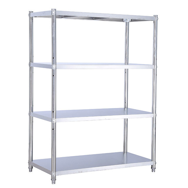 Kitchen storage rack 4-layer stainless steel microwave oven rack floor-standing multi-layer vegetable pot rack bowl rack storage storage rack 3