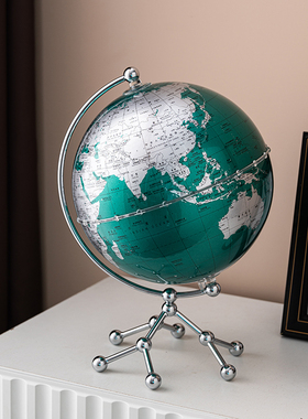 北欧轻奢地球仪摆件办公室v桌面书房间客厅酒柜家居高档大气装饰