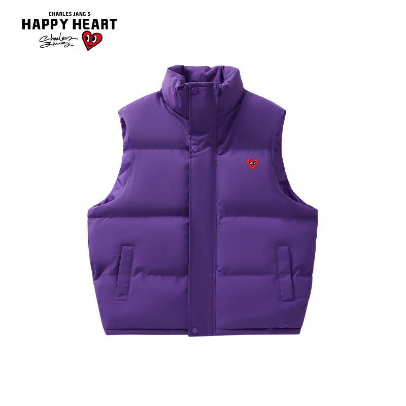 查尔斯桃心 无袖马甲女2025秋冬季爱心加厚保暖棉衣坎肩运动外套,淘宝优惠券,粉丝福利购,淘宝优惠卷