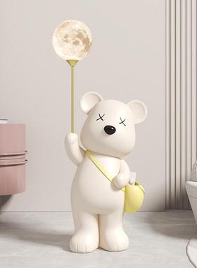 可爱北极熊客厅大型落地摆件电视柜门口迎宾装饰品暴力熊现代简约