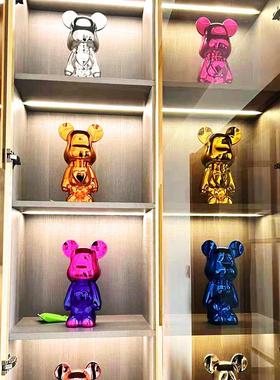 暴力熊摆件客厅轻奢电视柜酒柜卡通爱心熊小公仔网红儿童房装饰品