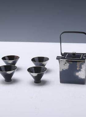 新中式大理石托 讬盘茶具组合装饰客厅茶室茶几书房样板间桌面装