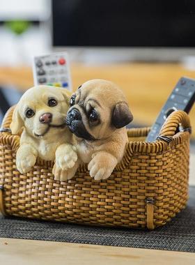 家居客厅茶几装饰摆件创意玄关放钥匙的摆设桌面遥控器杂物收纳盒