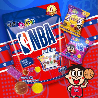 旺旺旺仔QQ糖nba限定软糖牛奶糖