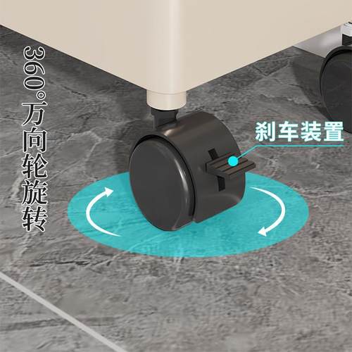 门后落地置物架移动夹缝小推车冰箱窄缝隙柜化妆室厨房客厅收纳层 - 图2