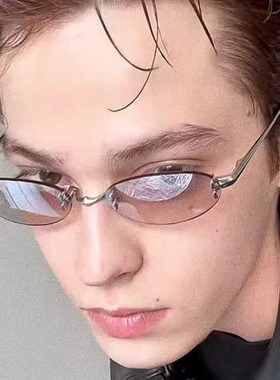 于适同款老钱风无框猫眼防UV墨镜