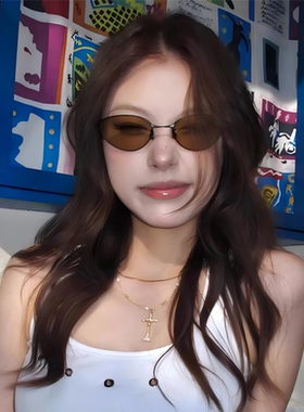 2025新款复古感金属猫眼墨镜