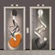 Entrance elevator door stickers to decorate New Year self-adhesive doorways