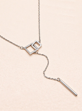 鱼头星星轻奢小众双层项链时尚吊坠S925毛衣链礼物长款感百搭ins