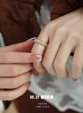 鱼头星星时尚肌理ins风小众轻奢感食指戒指女生礼物官方正品饰品