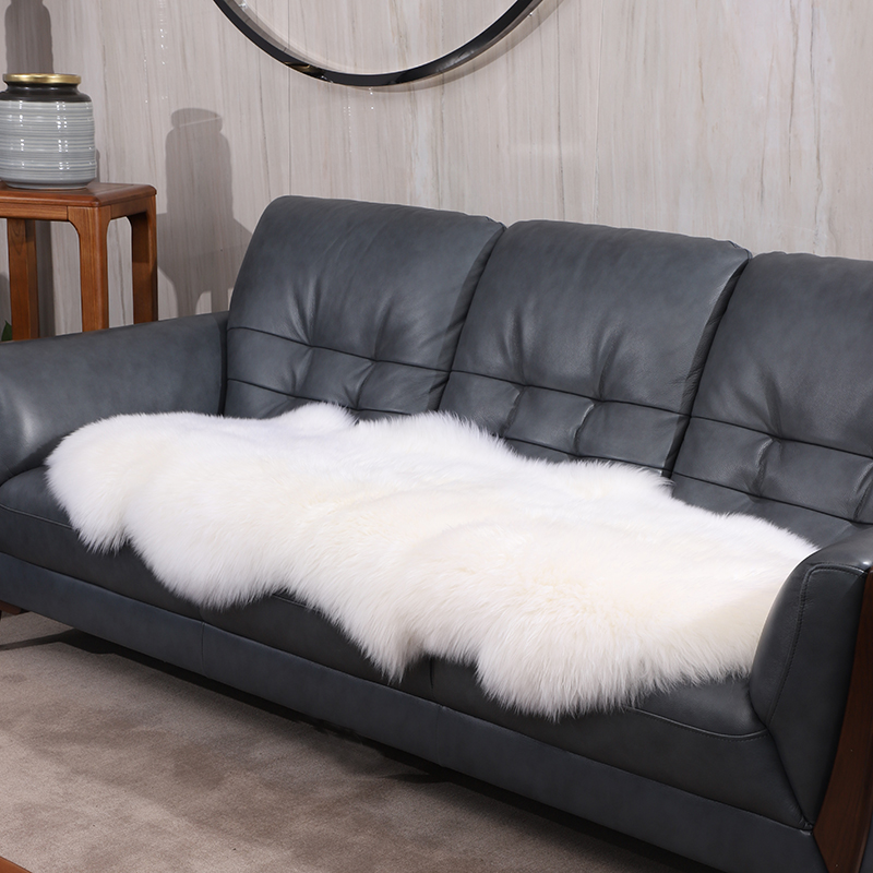 澳洲羊毛地毯卧室床边毯整张羊皮垫羊毛沙发垫飘窗垫皮草地毯长毛 - 图0