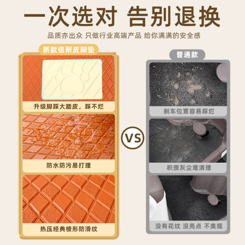 适用雅迪冠能K7电动车三轮车专用脚垫装饰品改造小配件脚踩脚踏垫 - 图1