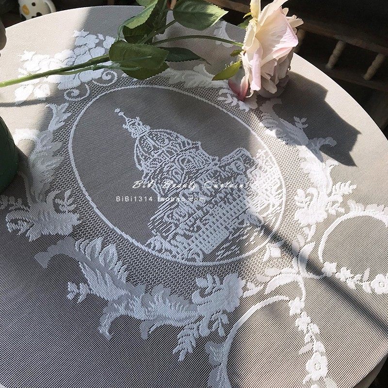 法式浪漫荷叶边经编蕾丝纱防尘装饰桌布茶几布四种图案成品,淘宝优惠券,粉丝福利购,淘宝优惠卷