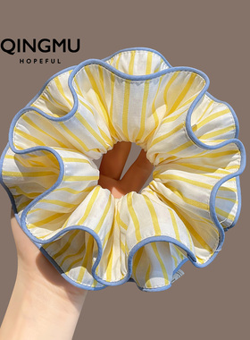 条纹夏风~条纹双层大号大肠发圈